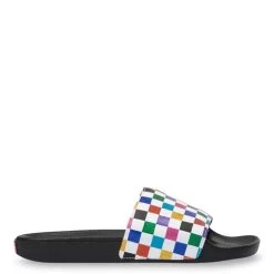 Vans Women's Glitter Slide-On In Checkerboard-Multi