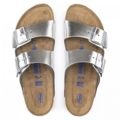 Birkenstock Women's Arizona Softbed Leather In Metallic Silver (Narrow Width) 10 Birkenstock Women's Arizona Softbed Leather In Metallic Silver (Narrow Width) -Style Walk Shop 1 0 1005961 top 1100x