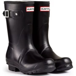 Hunter Women's Original Short Rain Boots In Black 9 Hunter Women's Original Short Rain Boots In Black -Style Walk Shop 1 9 19 hunter original short wellington boots black 1 1100x