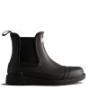 Hunter Women's Commando Chelsea Boots In Black