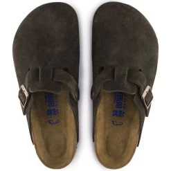Birkenstock Men's Boston Softbed Suede Leather In Mocha -Style Walk Shop 660461 3 1100x