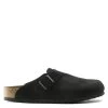 Birkenstock Boston Softbed Suede Leather In Black -Style Walk Shop 660471 1 1100x