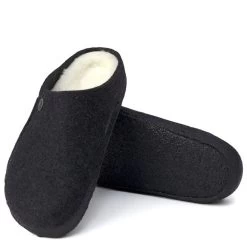 Birkenstock Women's Zermatt Shearling Wool Felt In Anthracite (Narrow Width) -Style Walk Shop BI 1015084 2095 4 1100x