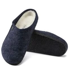 Birkenstock Men's Zermatt Shearling Wool Felt In Dark Blue -Style Walk Shop BI 1017535 2098 4 1100x