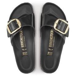 Birkenstock Women's Madrid Big Buckle Oiled Leather In High Shine Black (Narrow Width) 8 Birkenstock Women's Madrid Big Buckle Oiled Leather In High Shine Black (Narrow Width) -Style Walk Shop BI 1022650 518 3 1100x