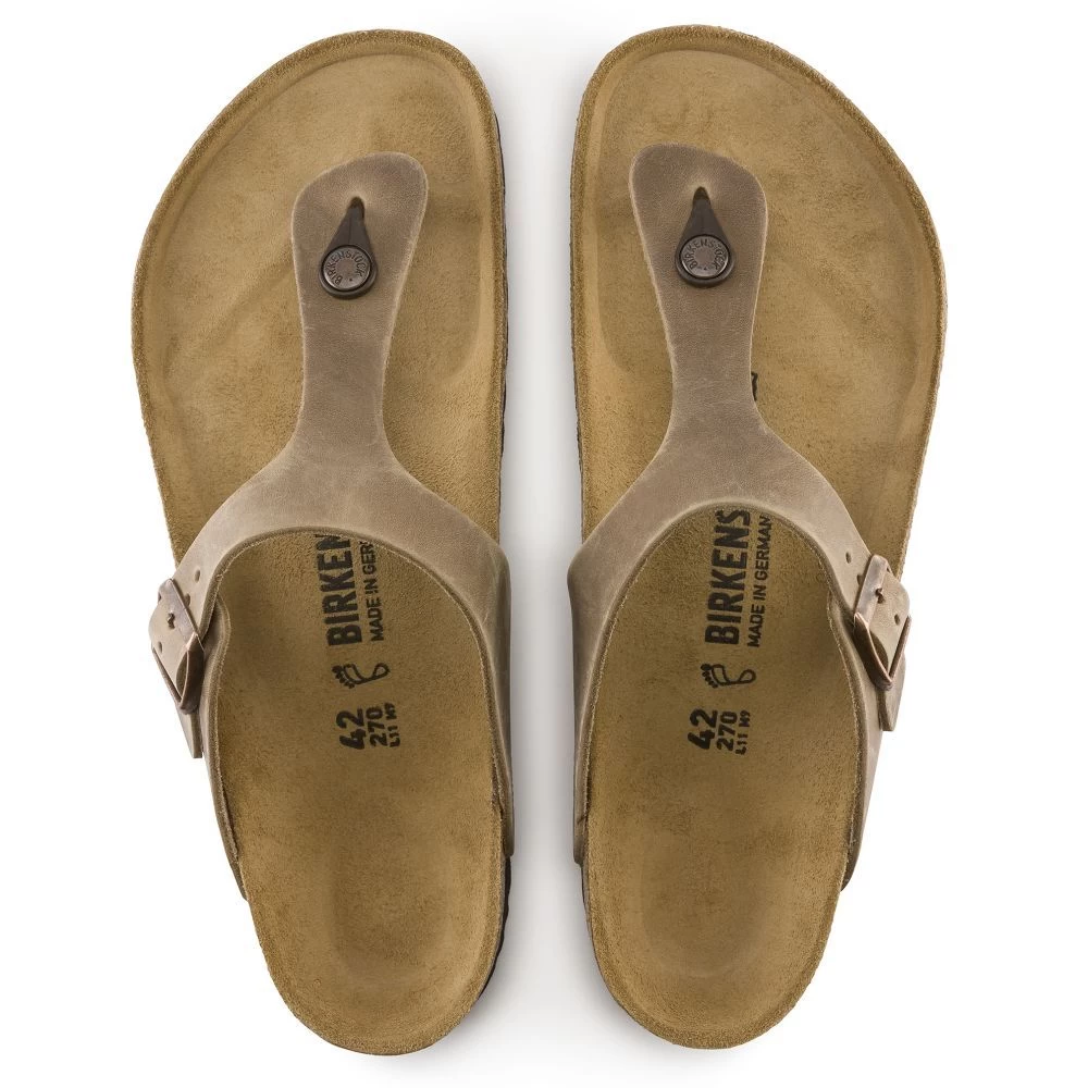 Birkenstock Women's Gizeh Oiled Leather In Tobacco Brown 6 Birkenstock Women's Gizeh Oiled Leather In Tobacco Brown - Image 4