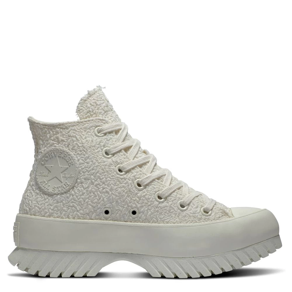 Converse Women's Chuck Taylor All Star Lugged 2.0 Jacquard In Egret/Egret/Black 3 Converse Women's Chuck Taylor All Star Lugged 2.0 Jacquard In Egret/Egret/Black