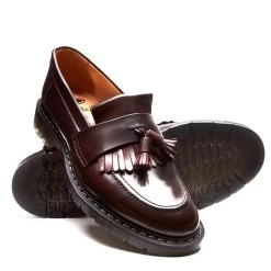 Solovair Tassel Loafer In Burgundy Rub-Off -Style Walk Shop SV 1022 BUR 120 2 1100x
