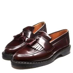 Solovair Tassel Loafer In Burgundy Rub-Off -Style Walk Shop SV 1022 BUR 120 3 1100x