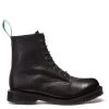 Solovair 8 Eye Derby Boot In Black Grain