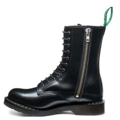 Solovair 11 Eye Zip Derby Boot In Black Hi-Shine -Style Walk Shop WhatsAppImage2022 10 04at11.40.00AM 2 1100x