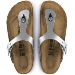 Birkenstock Gizeh Birko-Flor In Silver -Style Walk Shop b i birkenstock gizeh birk flor silver 43853 4 1100x