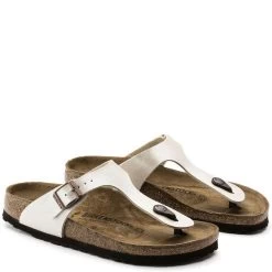 Birkenstock Gizeh Birko-Flor Graceful In Pearl -Style Walk Shop b i birkenstock gizeh graceful pearl white 943873 3 1100x