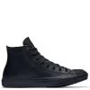 Converse Chuck Taylor All Star Mono Leather High Top In Black Monochrome -Style Walk Shop c o converse chuck taylor all star monochrome leather high top black 135251 3 1100x