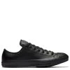 Converse Chuck Taylor All Star Mono Leather Low Top In Black Monochrome