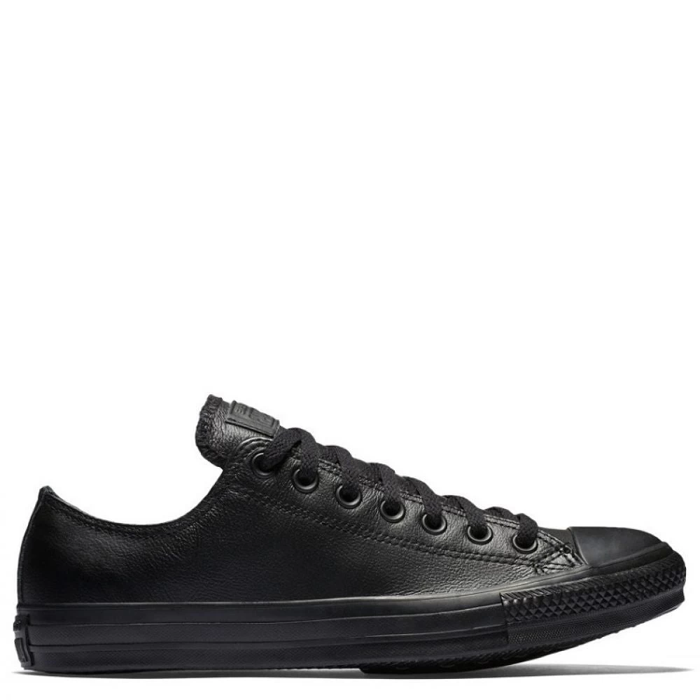 Converse Chuck Taylor All Star Mono Leather Low Top In Black Monochrome 3 Converse Chuck Taylor All Star Mono Leather Low Top In Black Monochrome
