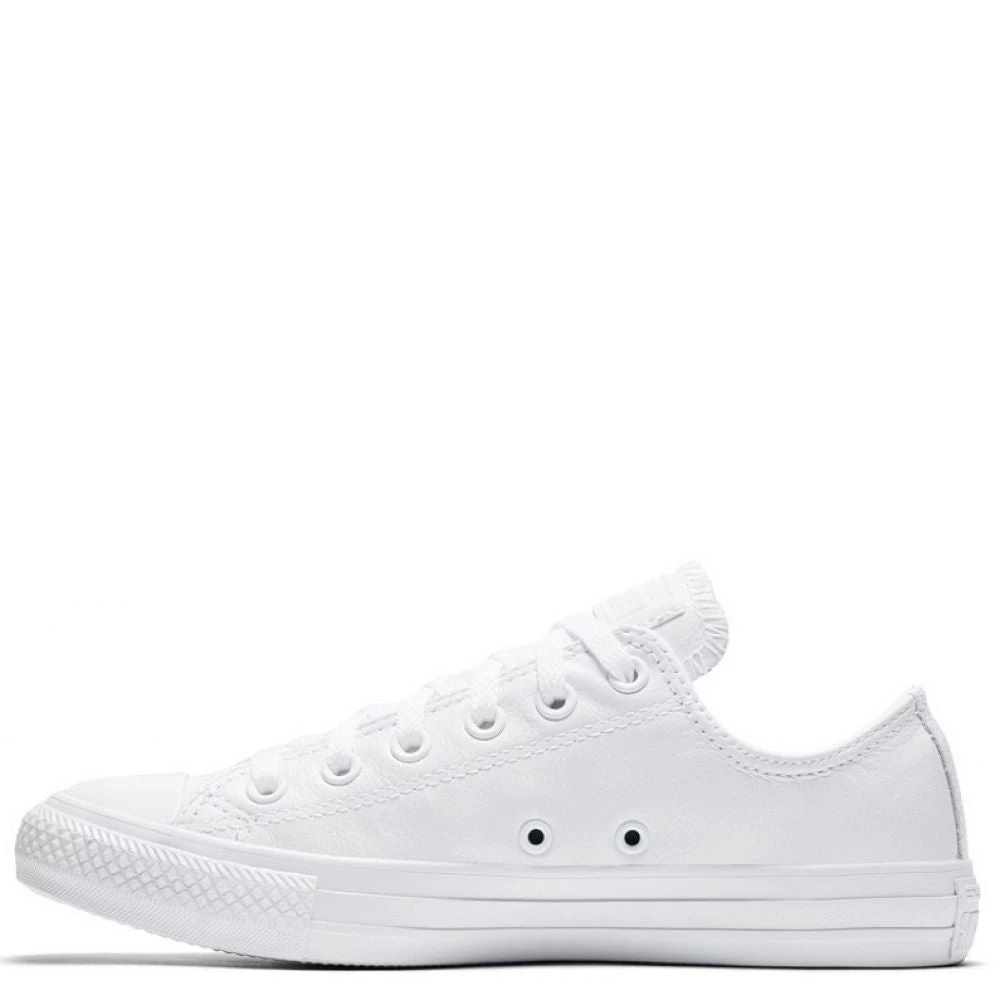 Converse Chuck Taylor All Star Mono Leather Low Top In White Monochrome 4 Converse Chuck Taylor All Star Mono Leather Low Top In White Monochrome - Image 2