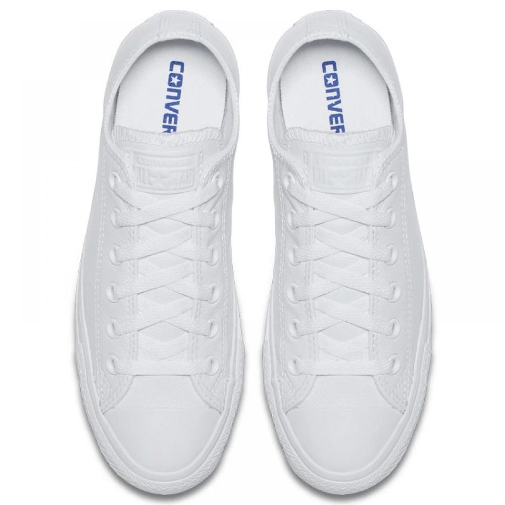 Converse Chuck Taylor All Star Mono Leather Low Top In White Monochrome 6 Converse Chuck Taylor All Star Mono Leather Low Top In White Monochrome - Image 4