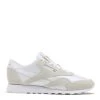 Reebok Women's Classic Nylon In White/Light Grey -Style Walk Shop fv4507 1 footwear photography side lateral center view white 1100x