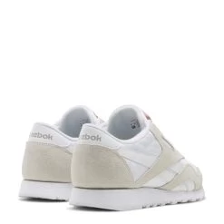 Reebok Women's Classic Nylon In White/Light Grey 10 Reebok Women's Classic Nylon In White/Light Grey -Style Walk Shop fv4507 6 footwear photography back lateral top view white 1100x