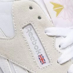 Reebok Women's Classic Nylon In White/Light Grey 9 Reebok Women's Classic Nylon In White/Light Grey -Style Walk Shop fv4507 7 footwear photography detail view 1 white 1100x