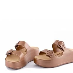 Lemon Jelly Women's Gaia Platform Slides In Brown -Style Walk Shop gaia 08 04 1100x