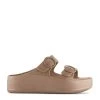 Lemon Jelly Women's Gaia Platform Slides In Brown