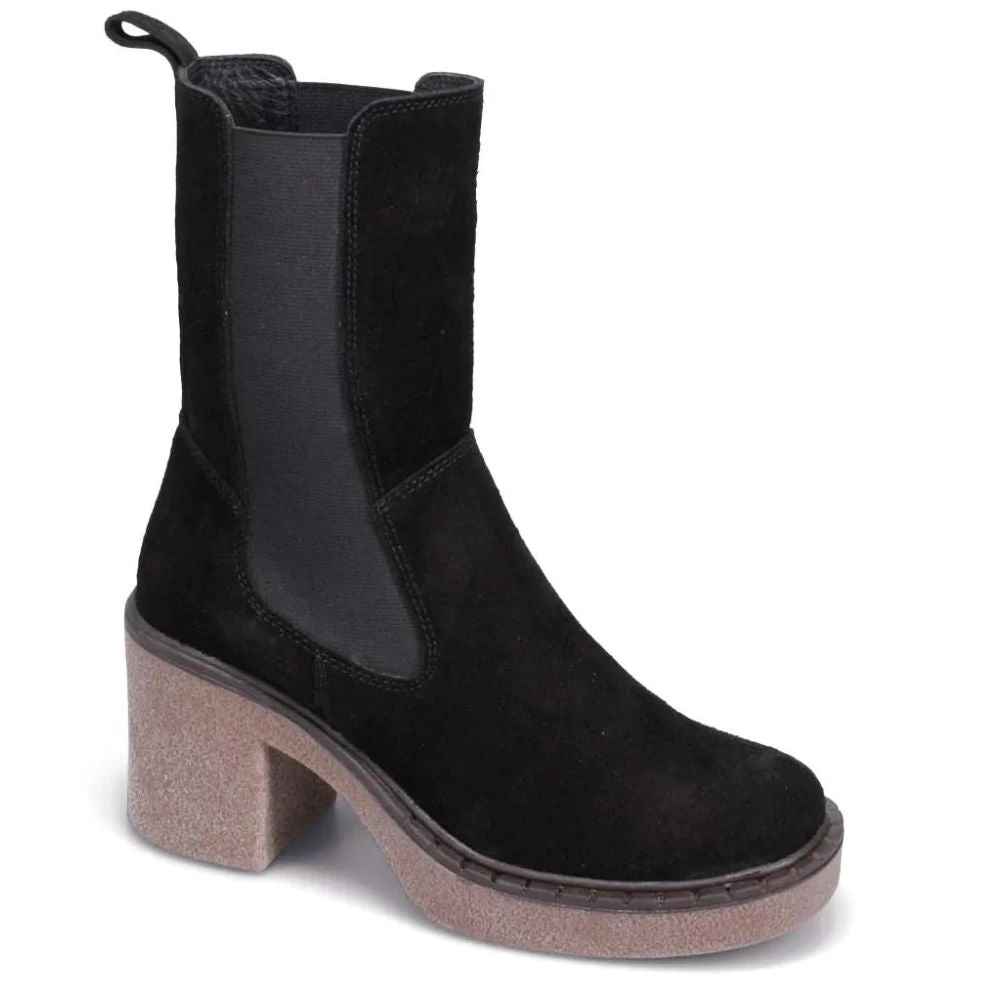 Bueno Women's Hart Heeled Chelsea Boot In Black 3 Bueno Women's Hart Heeled Chelsea Boot In Black