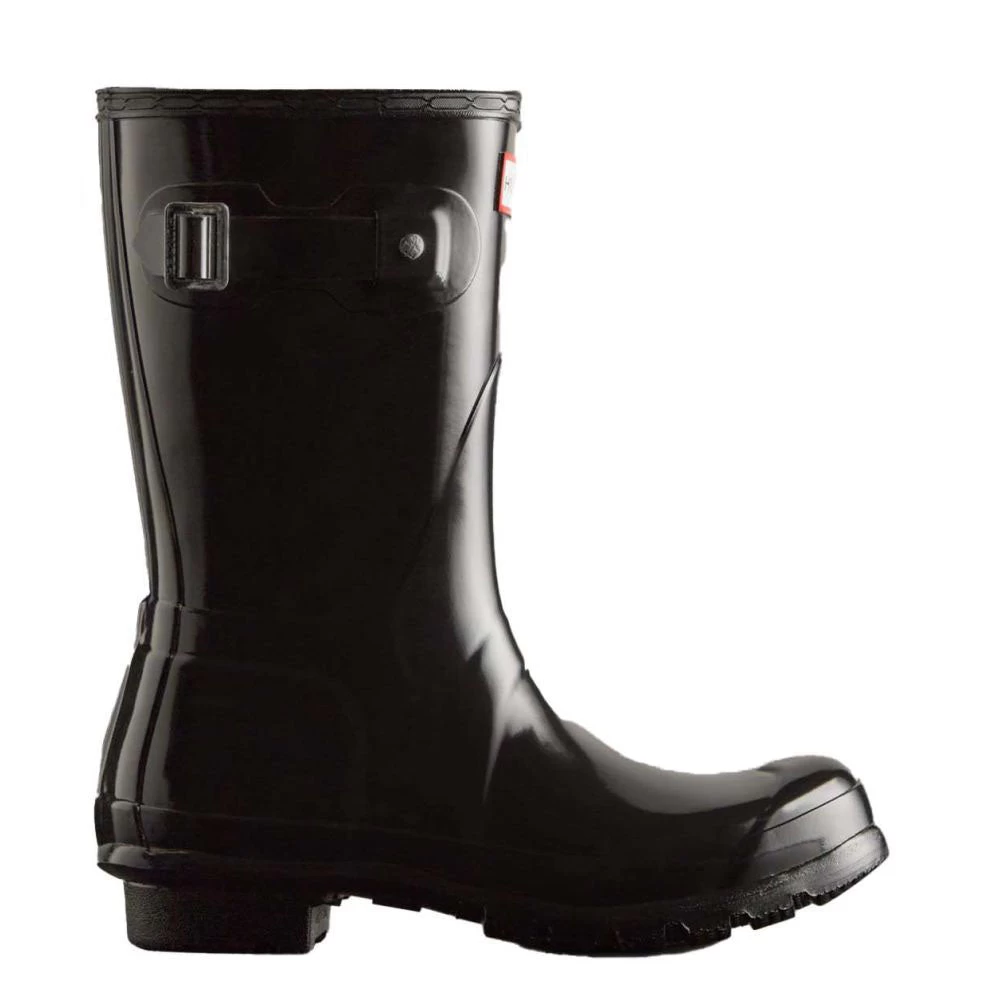 Hunter Women's Original Short Gloss Rain Boots In Black 3 Hunter Women's Original Short Gloss Rain Boots In Black