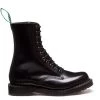 Solovair 11 Eye Derby Boot In Black Hi-Shine