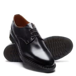 Solovair Gibson Shoe In Black Hi-Shine -Style Walk Shop s3995bkg 100 2 1100x