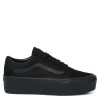 Vans Women's Old Skool Stackform In Suede/Canvas Black/Black
