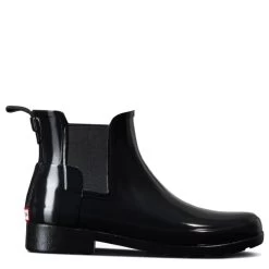 Hunter Women's Refined Gloss Slim Fit Chelsea Boots In Black